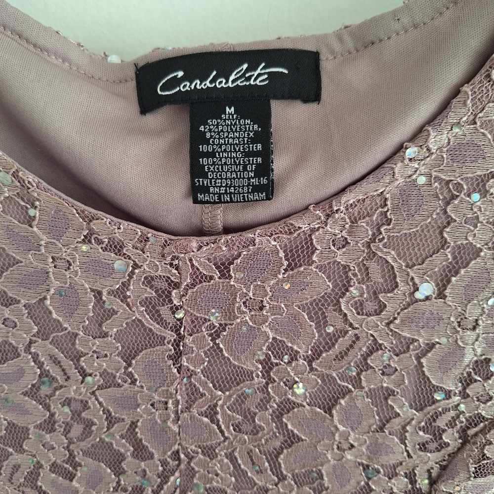 Candalite Mauve Lace Dress